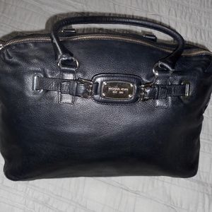 black pebbled leather Michael Kors bag